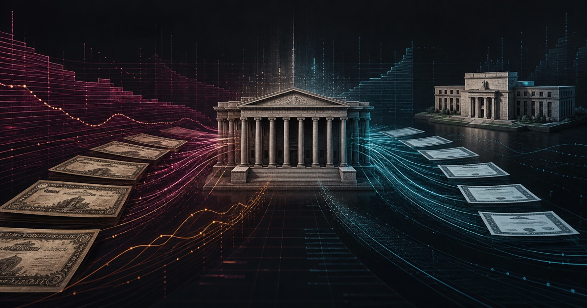Illustration for the analysis: The Fed-Treasury paradox: who makes the market for U.S. debt?