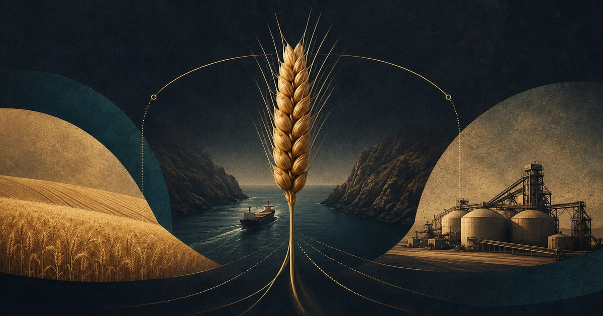 Illustration de l’analyse : Le blé entre Ormuz et le Bosphore