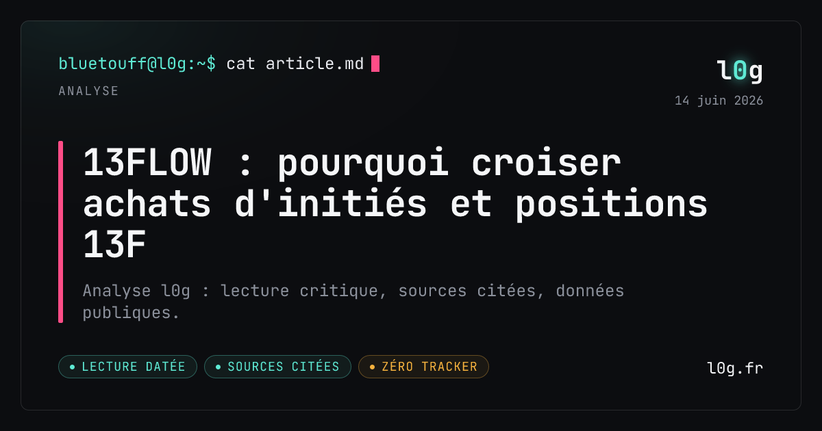Illustration de l’analyse : 13FLOW : pourquoi croiser achats d'initiés et positions 13F