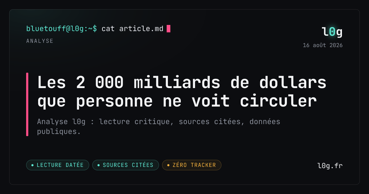 Illustration de l’analyse : Les 2 000 milliards de dollars que personne ne voit circuler