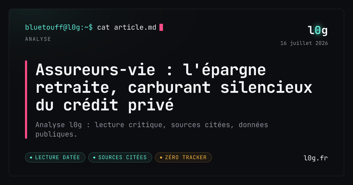 Illustration de l’analyse : Assureurs-vie : l'épargne retraite, carburant silencieux du crédit privé