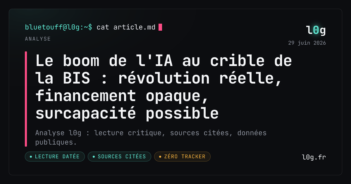 Illustration de l’analyse : Le boom de l'IA au crible de la BIS : révolution réelle, financement opaque, surcapacité possible
