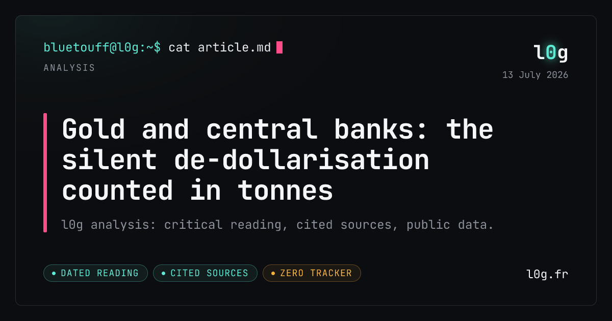 Illustration for the analysis: Gold and central banks: the silent de-dollarisation counted in tonnes