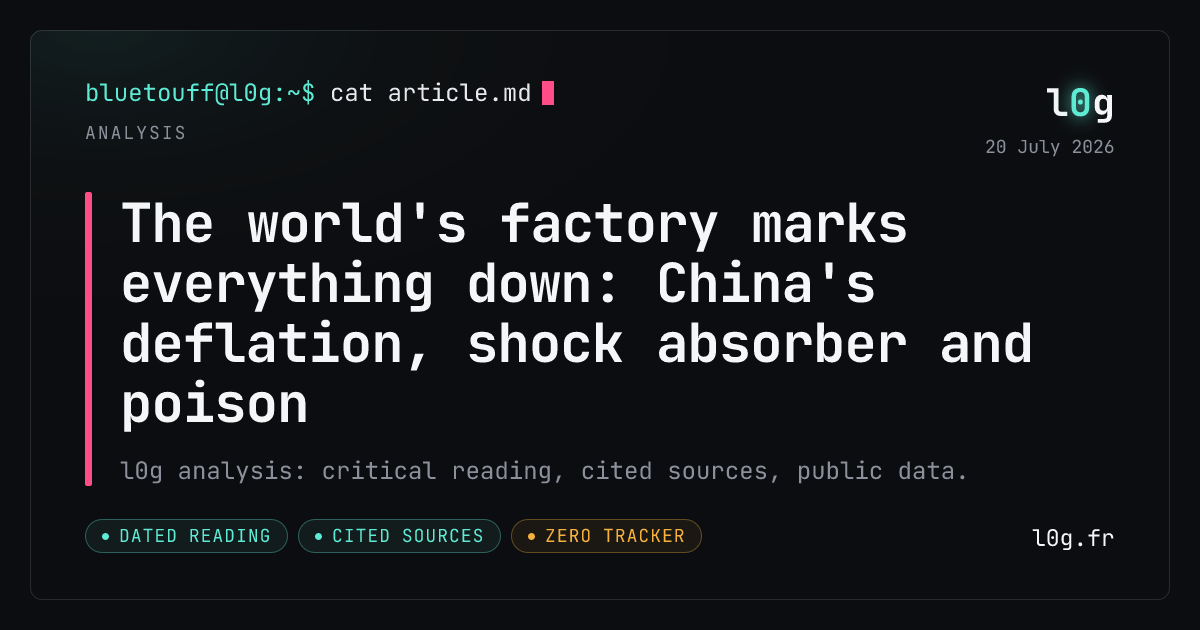 Illustration for the analysis: The world's factory marks everything down: China's deflation, shock absorber and poison