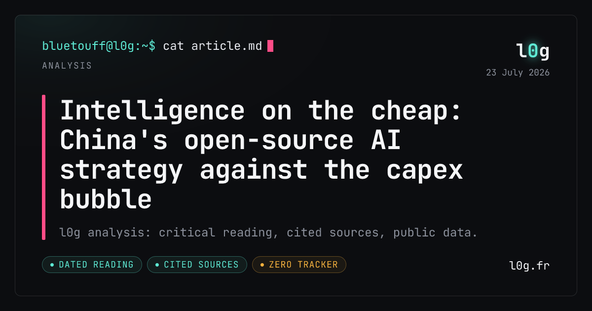 Illustration for the analysis: Intelligence on the cheap: China's open-source AI strategy against the capex bubble