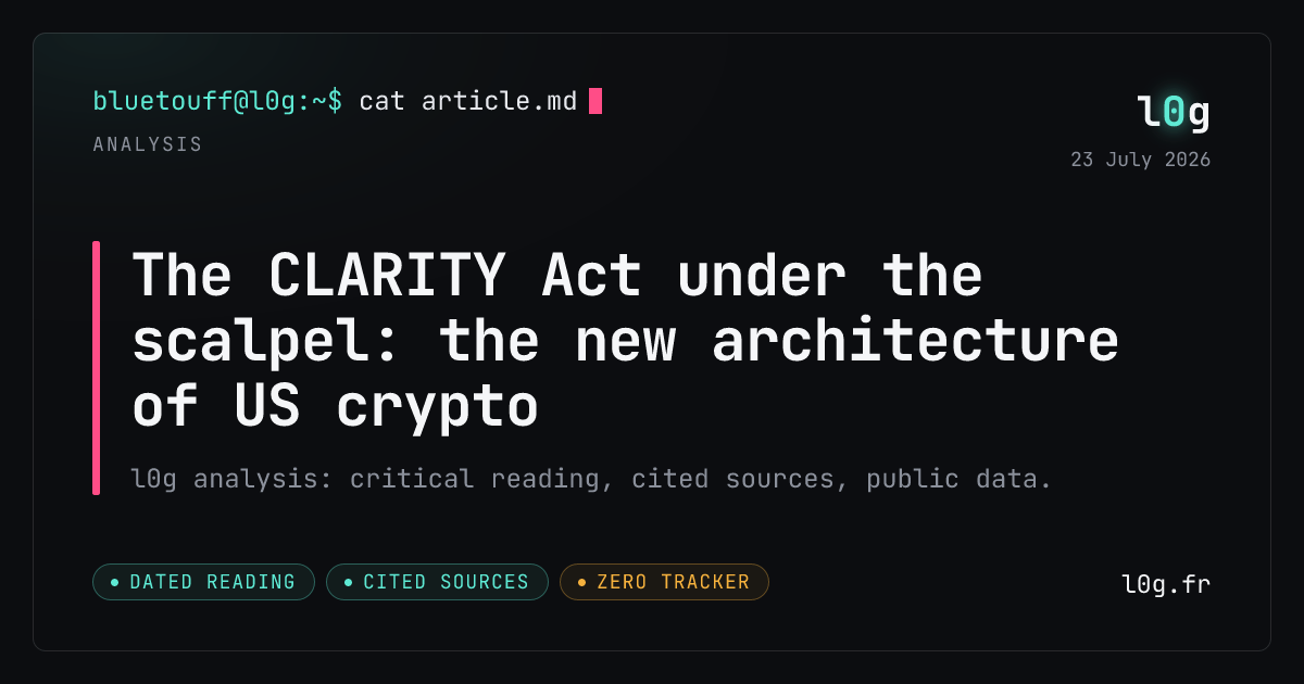 Illustration for the analysis: The CLARITY Act under the scalpel: the new architecture of US crypto