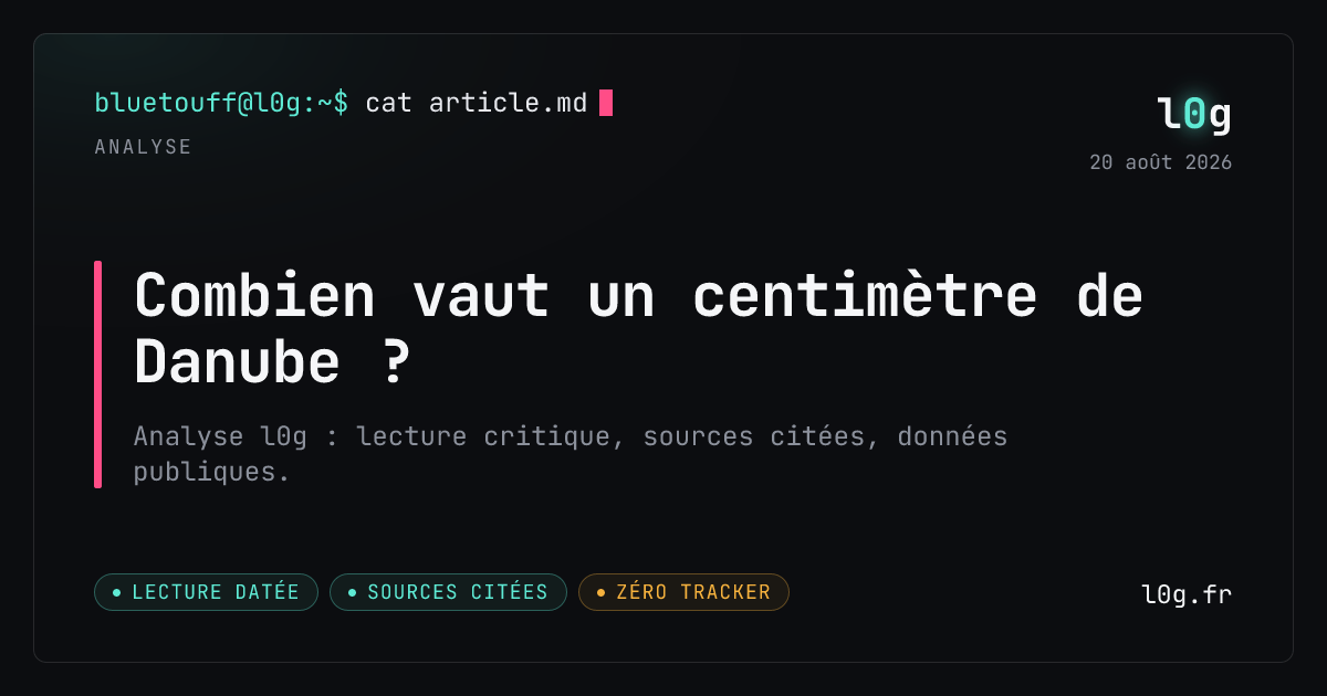 Illustration de l’analyse : Combien vaut un centimètre de Danube ?