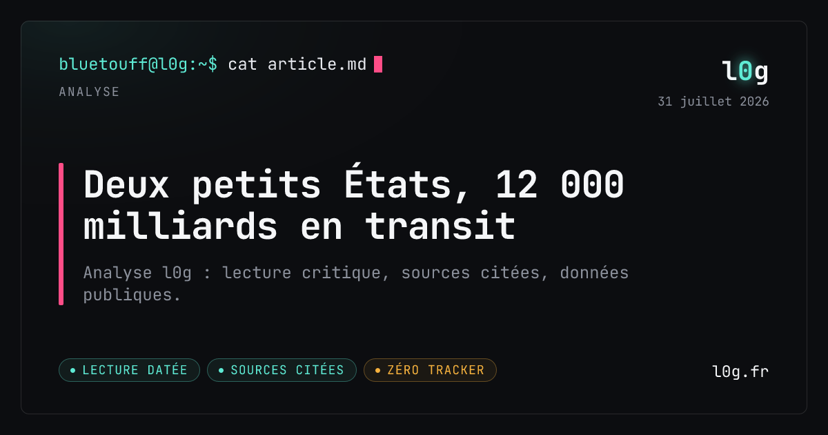 Illustration de l’analyse : Deux petits États, 12 000 milliards en transit