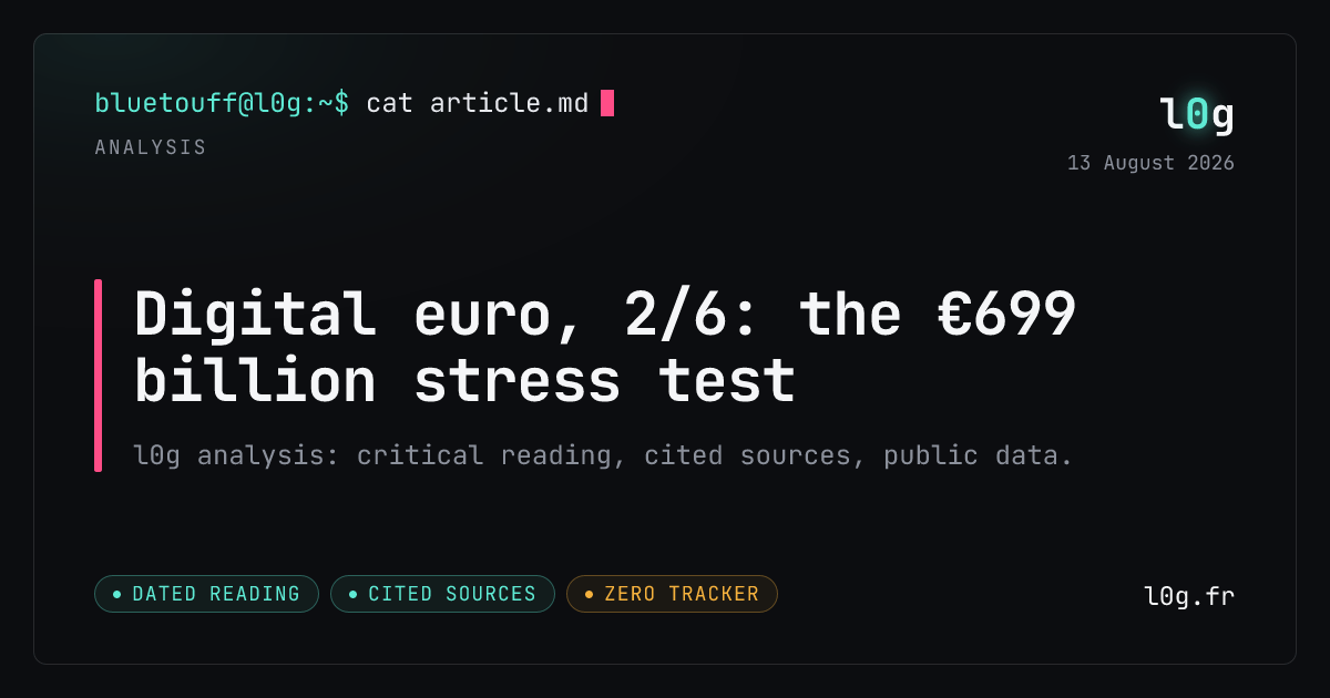 Illustration for the analysis: Digital euro, 2/6: the €699 billion stress test