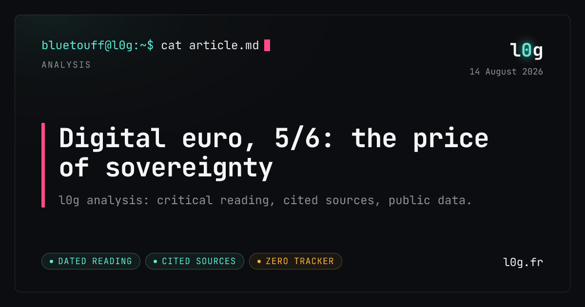 Illustration for the analysis: Digital euro, 5/6: the price of sovereignty