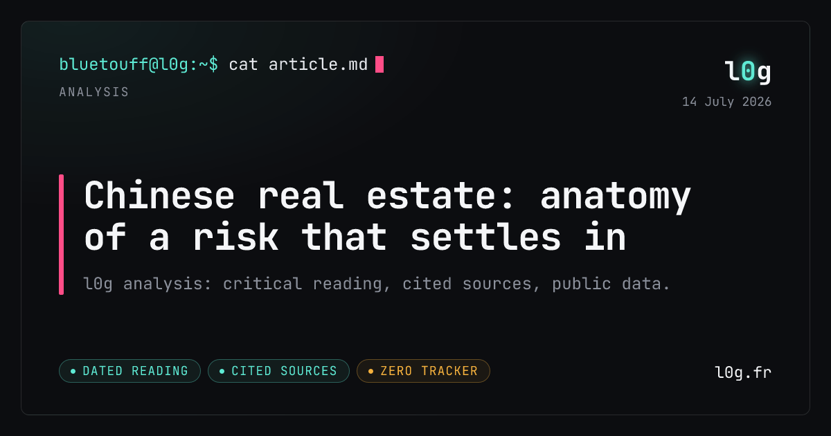 Illustration for the analysis: Chinese real estate: anatomy of a risk that settles in
