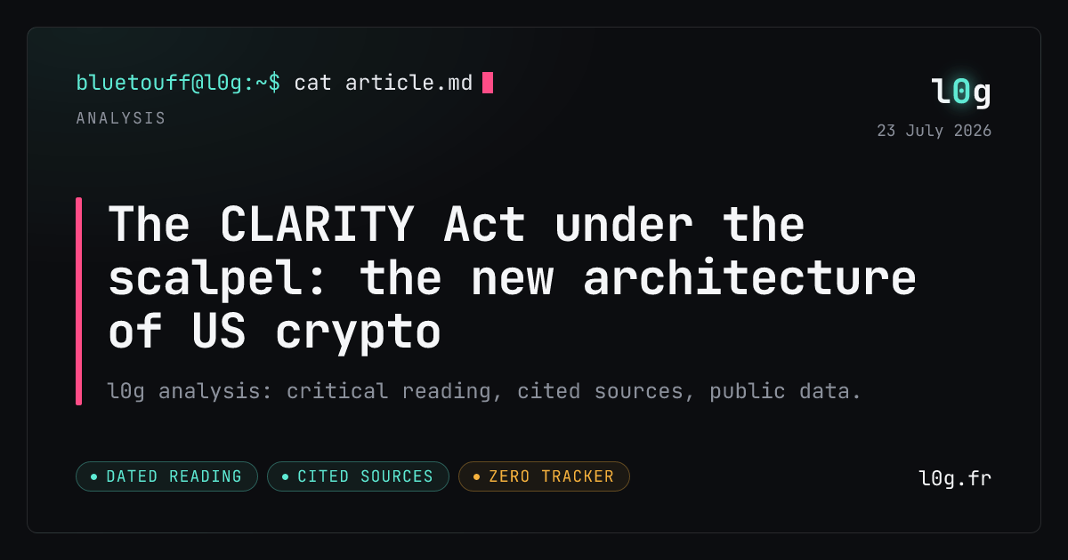 Illustration for the analysis: The CLARITY Act under the scalpel: the new architecture of US crypto