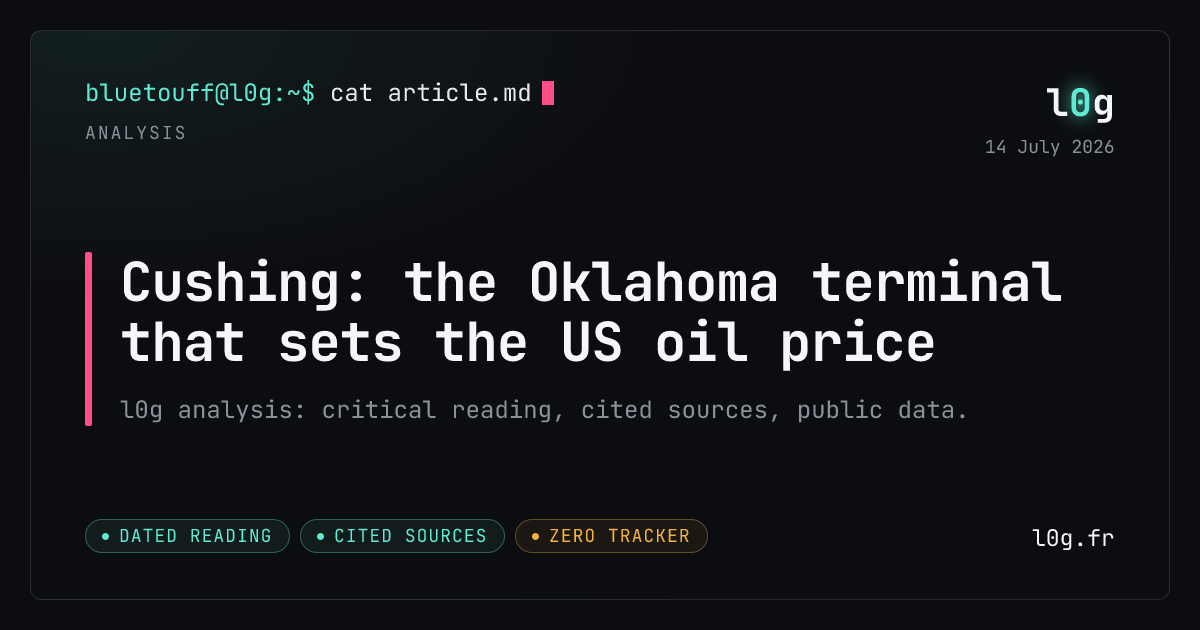 Illustration for the analysis: Cushing: the Oklahoma terminal that sets the US oil price