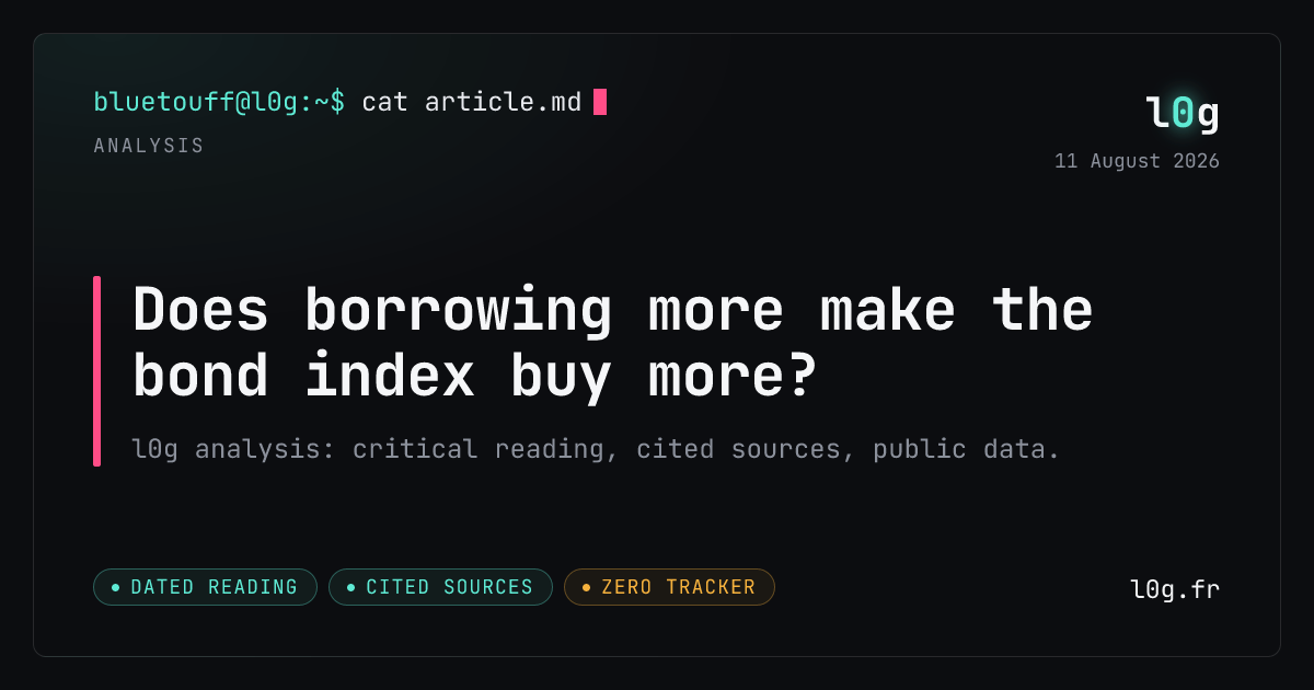 Illustration for the analysis: Does borrowing more make the bond index buy more?