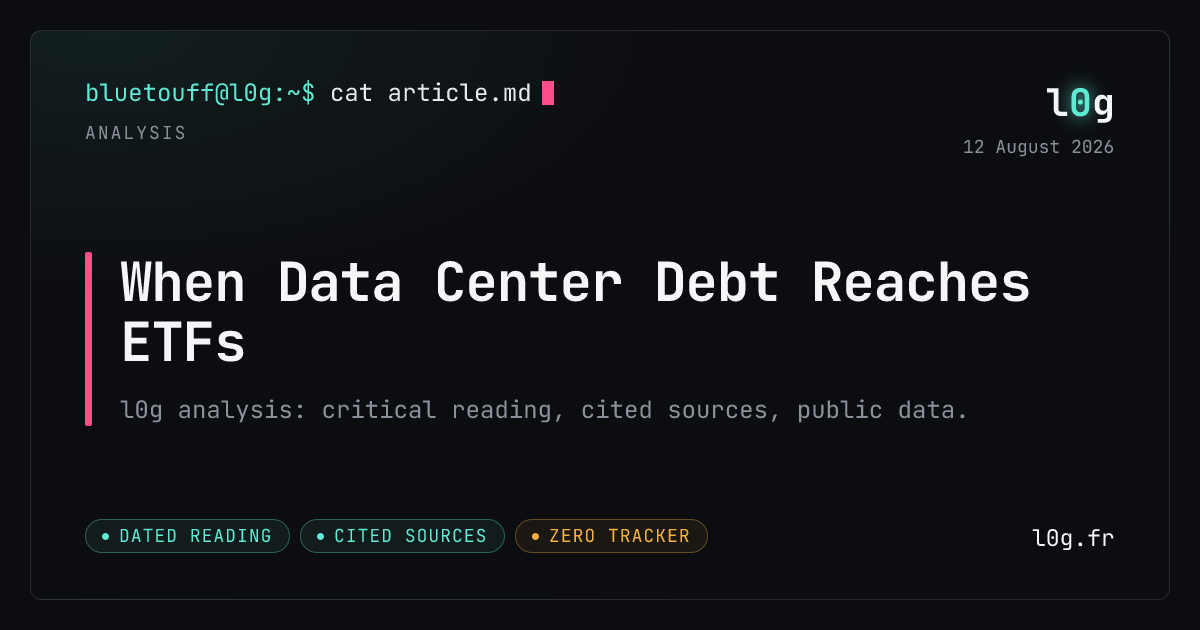 Illustration for the analysis: When Data Center Debt Reaches ETFs