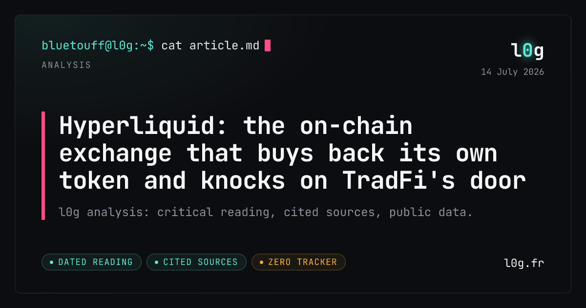 Illustration for the analysis: Hyperliquid: the on-chain exchange that buys back its own token and knocks on TradFi's door