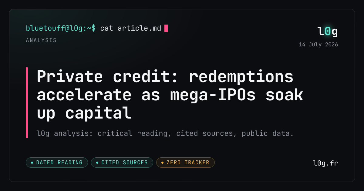 Illustration for the analysis: Private credit: redemptions accelerate as mega-IPOs soak up capital