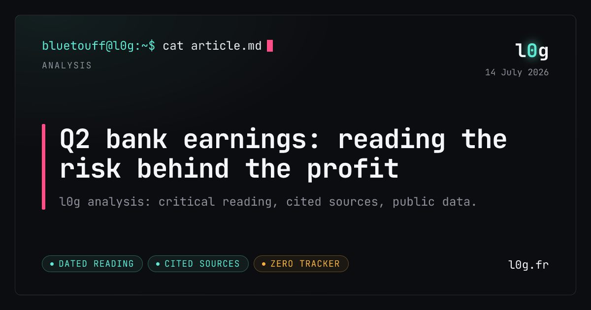 Illustration for the analysis: Q2 bank earnings: reading the risk behind the profit