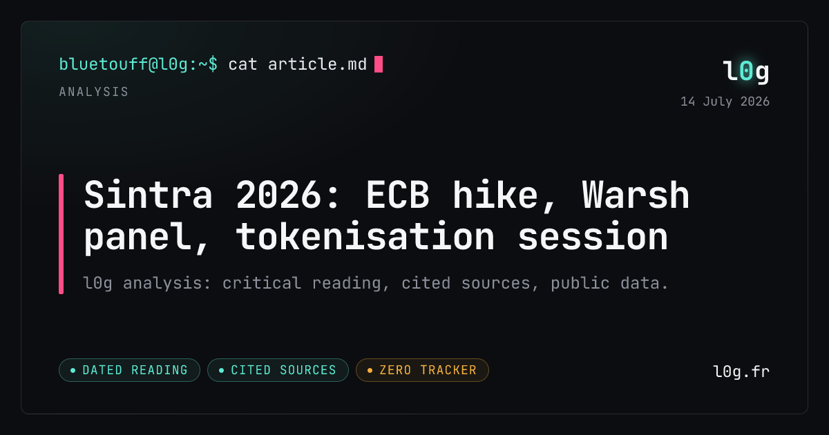 Illustration for the analysis: Sintra 2026: ECB hike, Warsh panel, tokenisation session