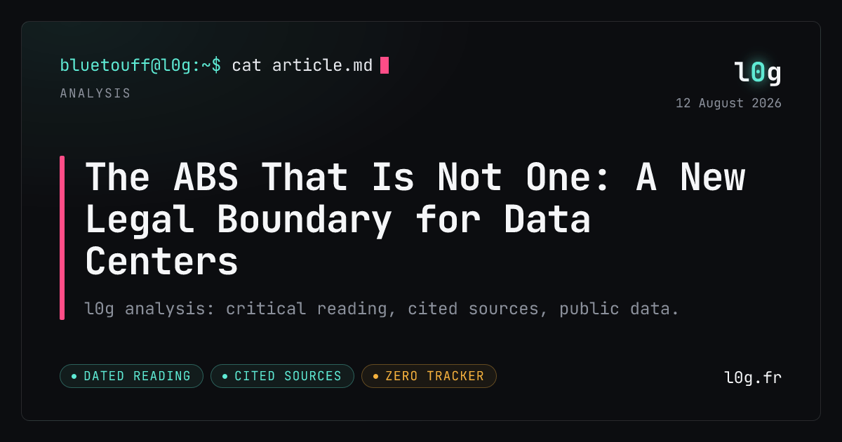 Illustration for the analysis: The ABS That Is Not One: A New Legal Boundary for Data Centers