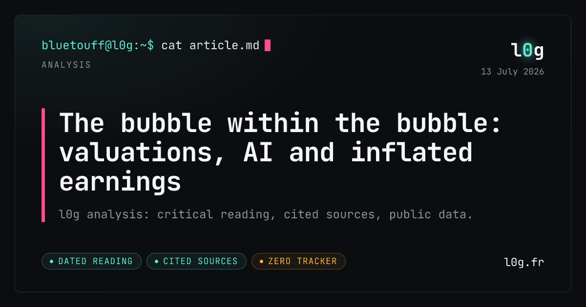 Illustration for the analysis: The bubble within the bubble: valuations, AI and inflated earnings