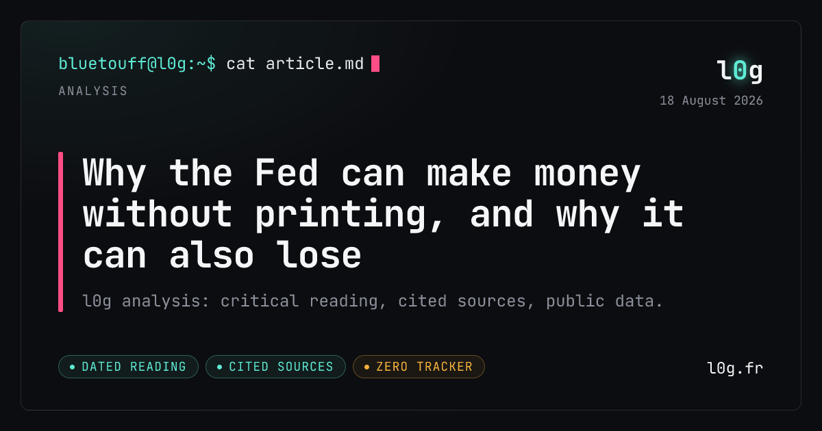 Illustration for the analysis: Why the Fed can make money without printing, and why it can also lose