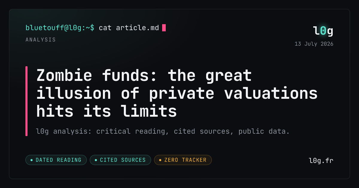 Illustration for the analysis: Zombie funds: the great illusion of private valuations hits its limits