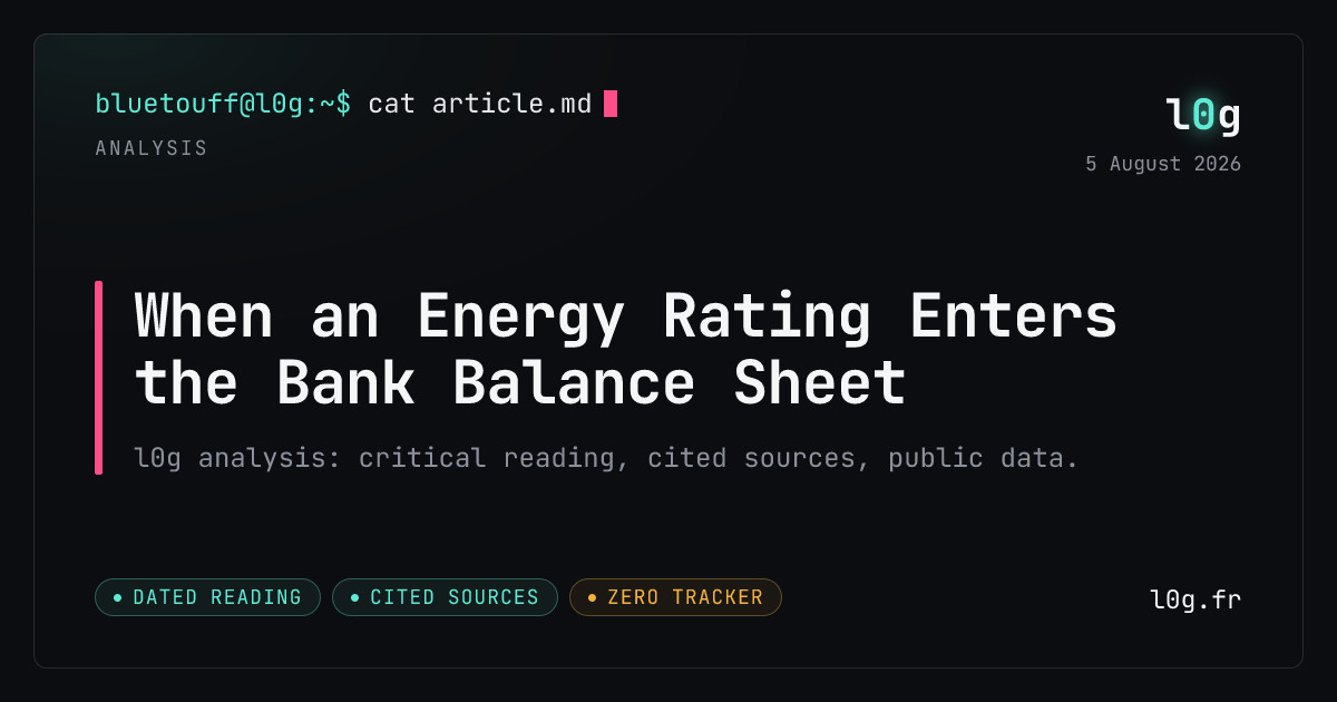 Illustration for the analysis: When an Energy Rating Enters the Bank Balance Sheet