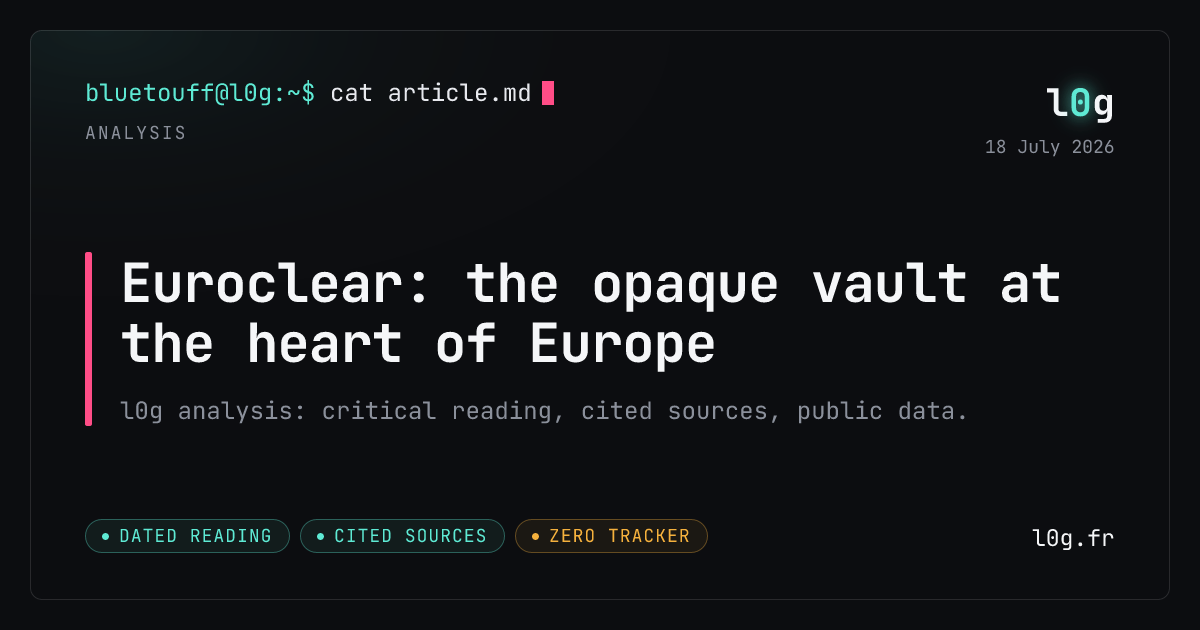 Illustration for the analysis: Euroclear: the opaque vault at the heart of Europe