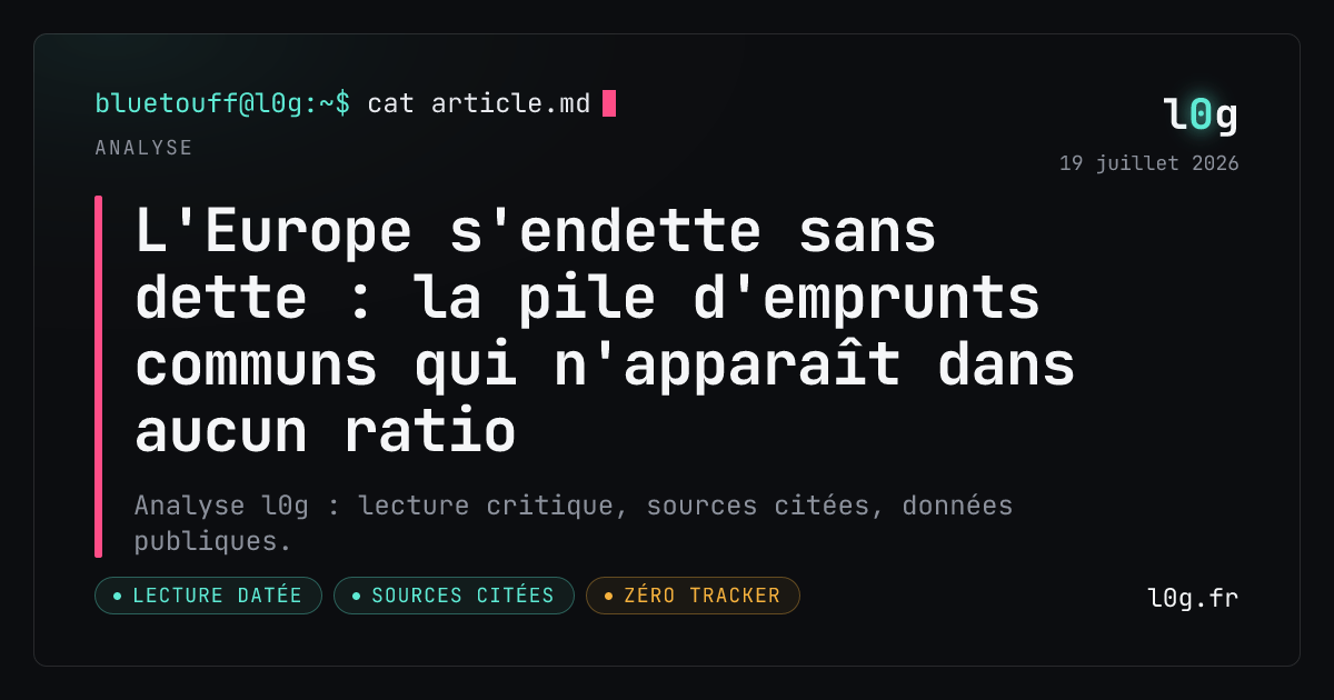 Illustration de l’analyse : L'Europe s'endette sans dette : la pile d'emprunts communs qui n'apparaît dans aucun ratio