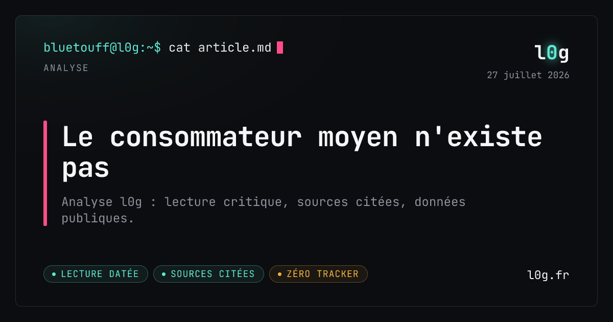 Illustration de l’analyse : Le consommateur moyen n'existe pas
