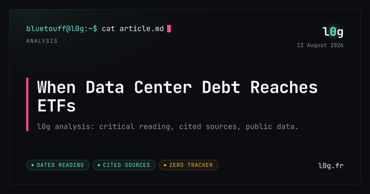 Illustration for the analysis: When Data Center Debt Reaches ETFs