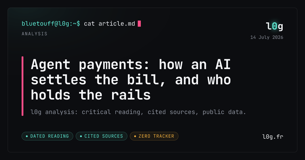 Illustration for the analysis: Agent payments: how an AI settles the bill, and who holds the rails
