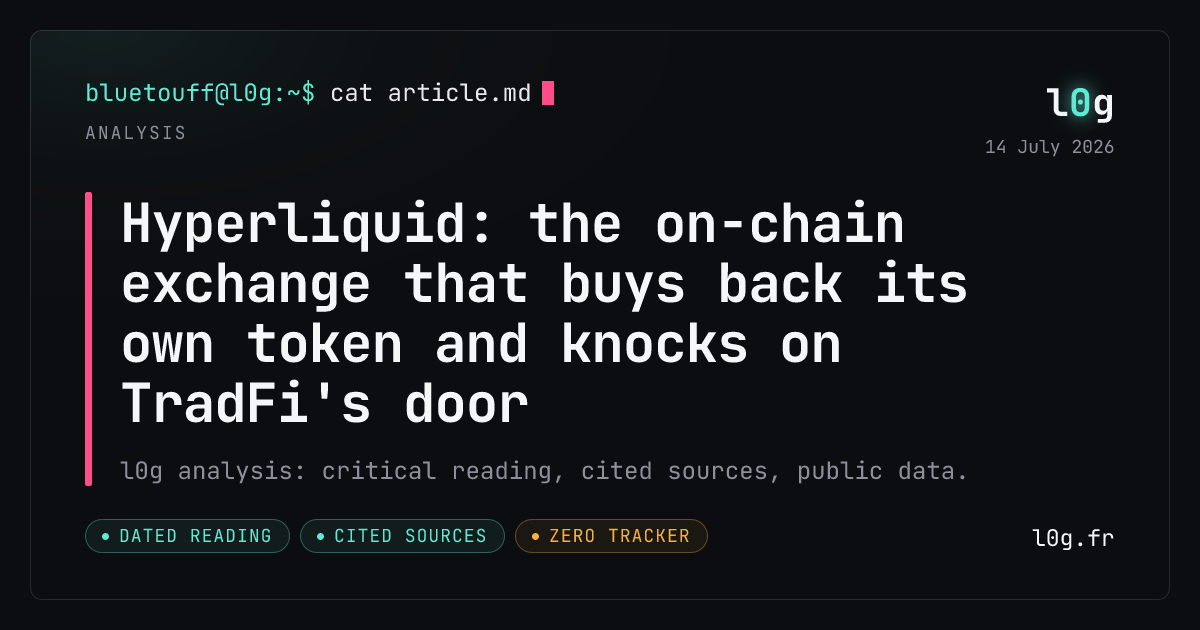 Illustration for the analysis: Hyperliquid: the on-chain exchange that buys back its own token and knocks on TradFi's door