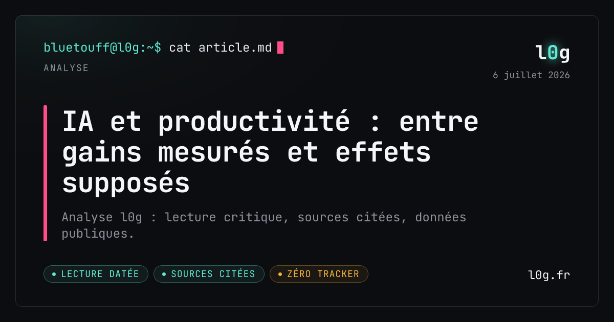 Illustration de l’analyse : IA et productivité : entre gains mesurés et effets supposés