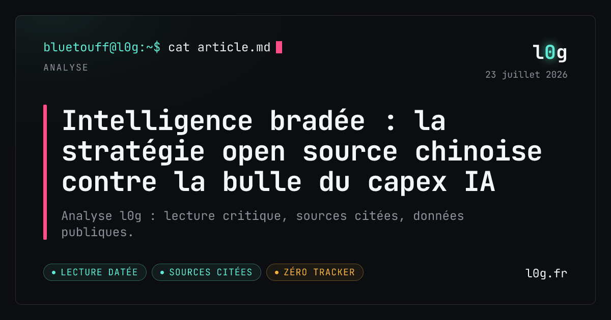 Illustration de l’analyse : Intelligence bradée : la stratégie open source chinoise contre la bulle du capex IA