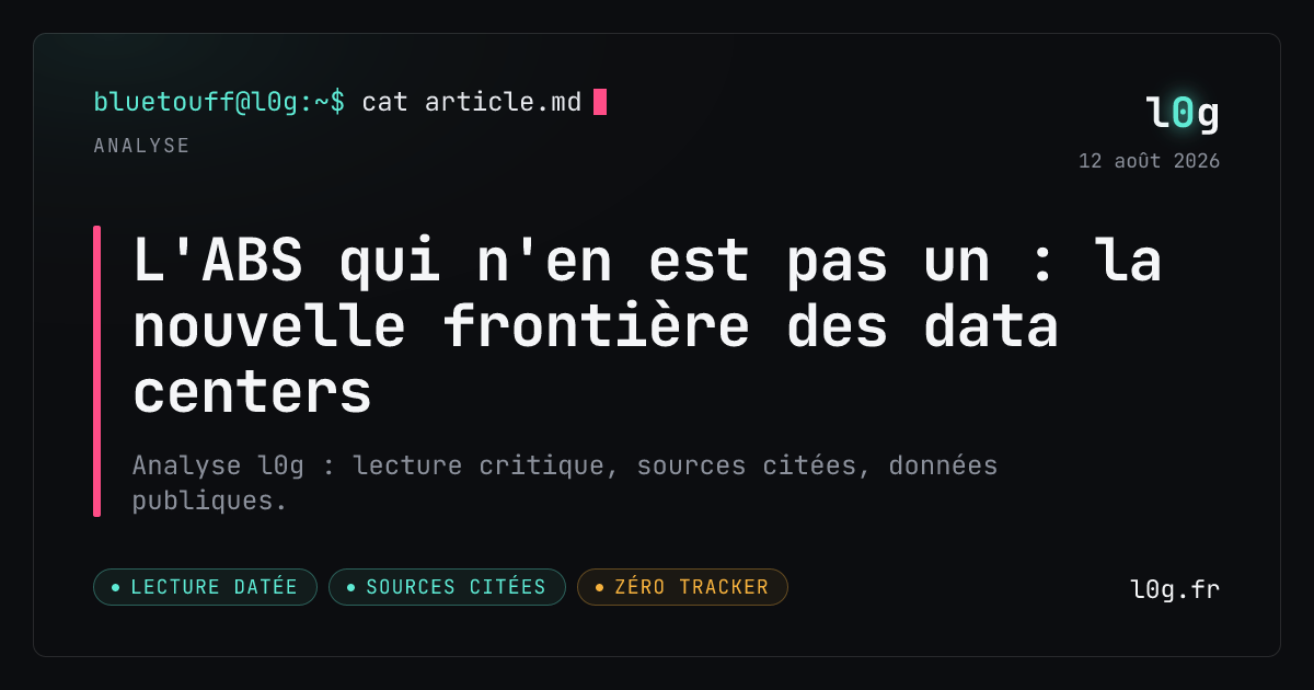 Illustration de l’analyse : L'ABS qui n'en est pas un : la nouvelle frontière des data centers