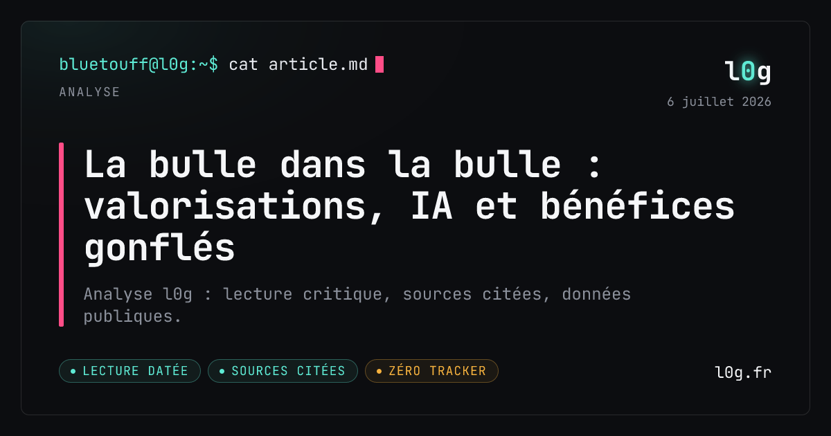 Illustration de l’analyse : La bulle dans la bulle : valorisations, IA et bénéfices gonflés