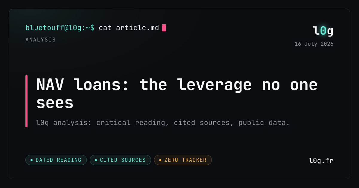 Illustration for the analysis: NAV loans: the leverage no one sees
