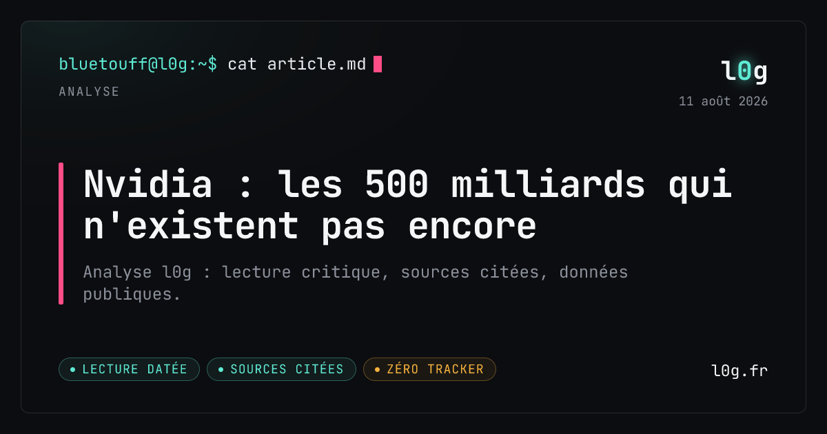 Illustration de l’analyse : Nvidia : les 500 milliards qui n'existent pas encore
