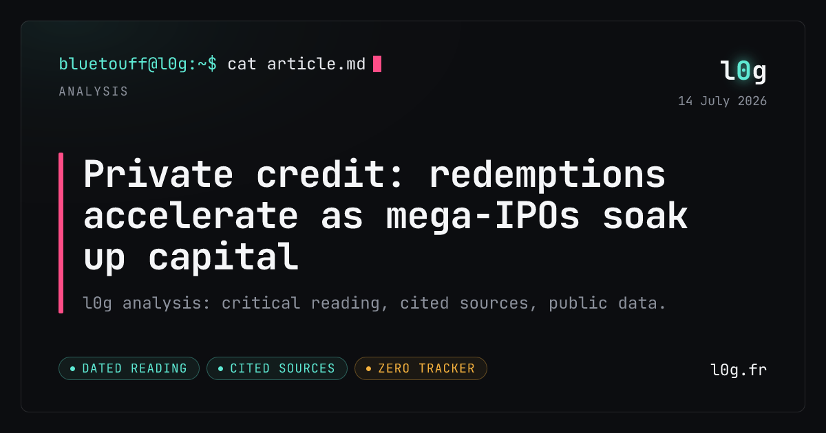 Illustration for the analysis: Private credit: redemptions accelerate as mega-IPOs soak up capital