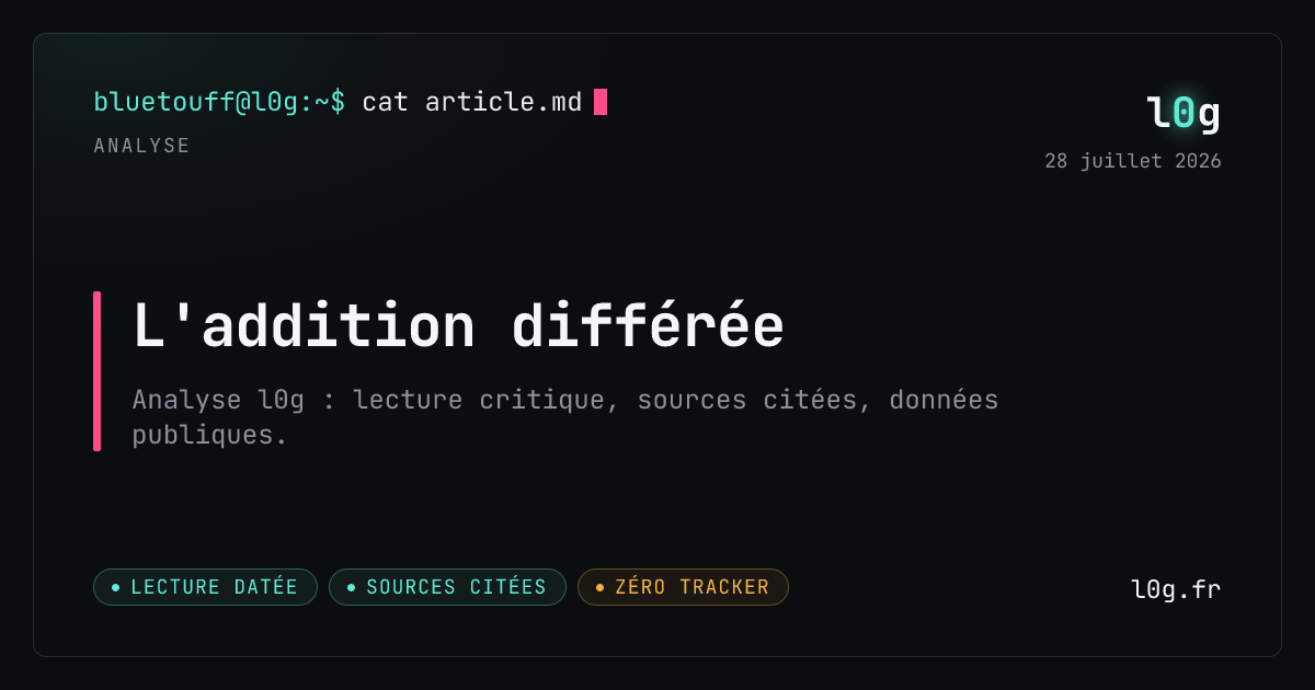 Illustration de l’analyse : L'addition différée