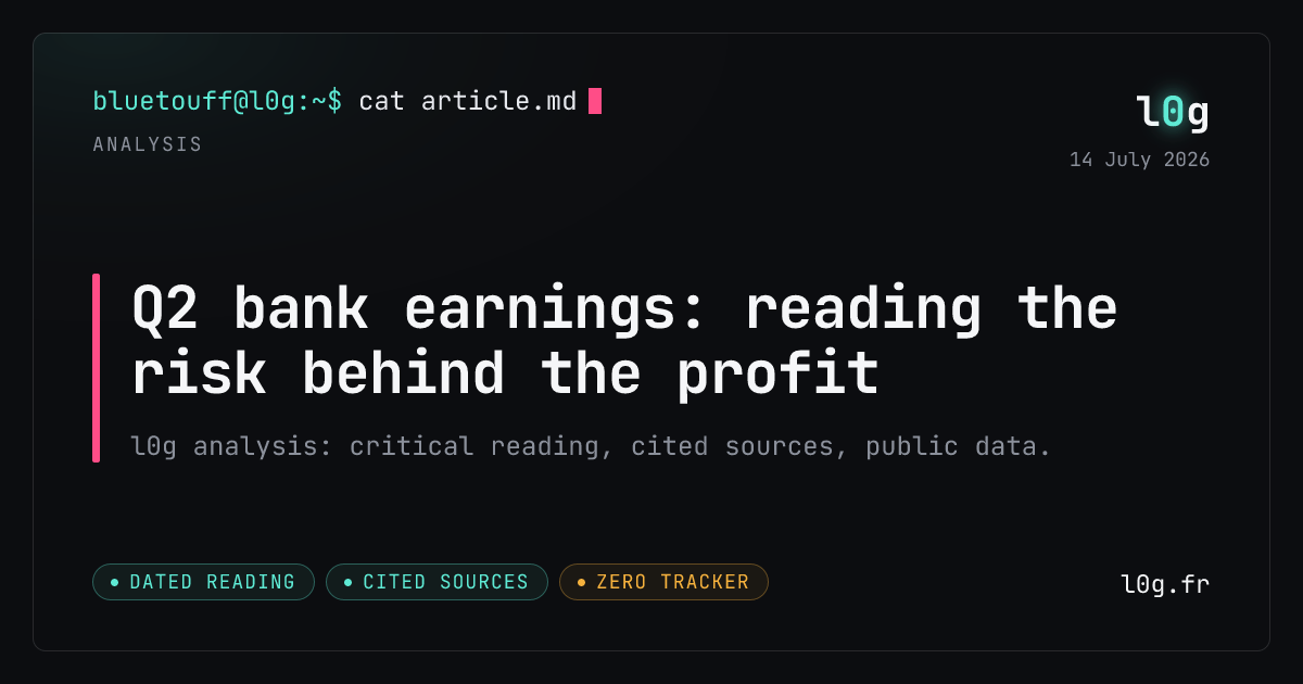 Illustration for the analysis: Q2 bank earnings: reading the risk behind the profit
