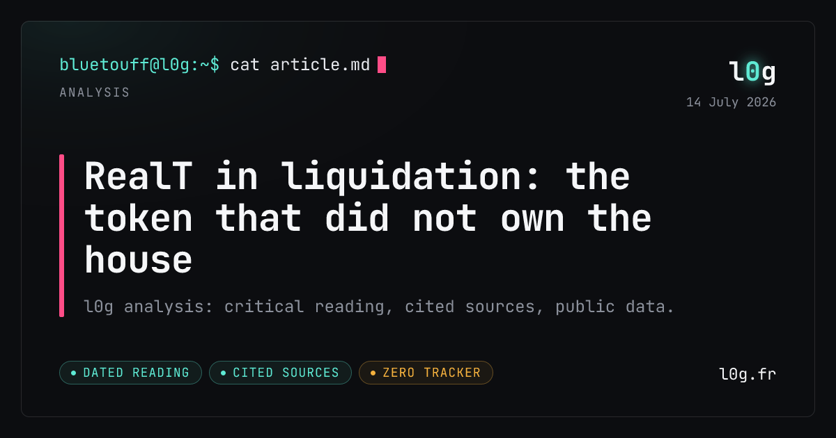 Illustration for the analysis: RealT in liquidation: the token that did not own the house