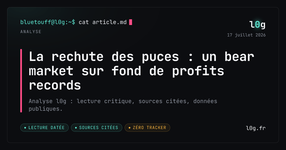 Illustration de l’analyse : La rechute des puces : un bear market sur fond de profits records