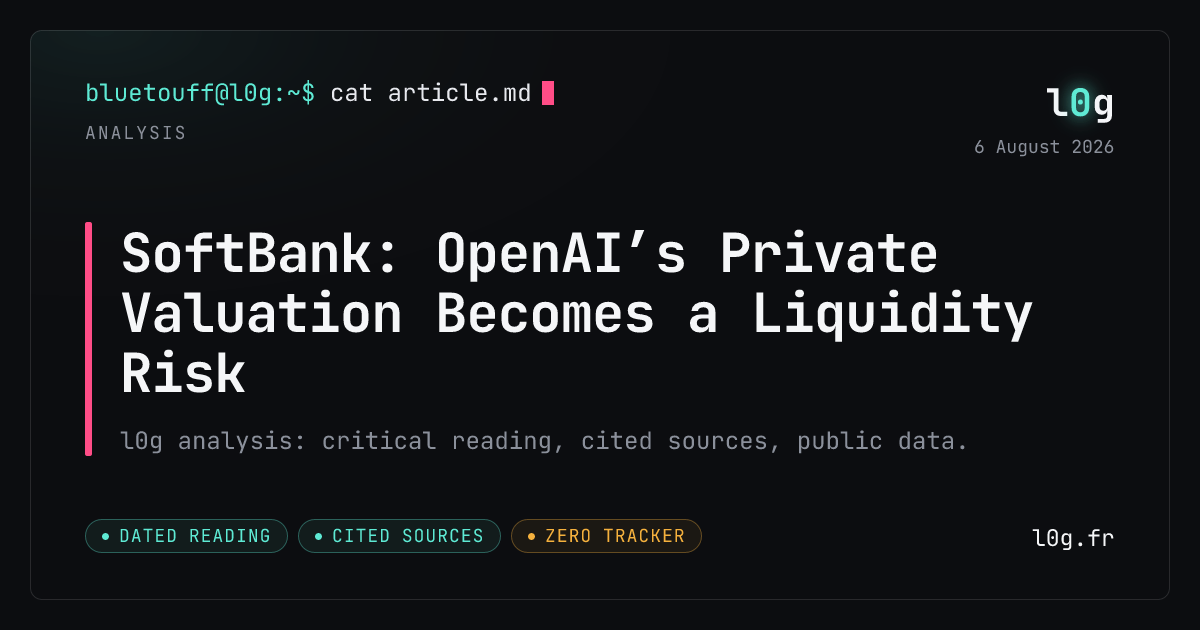 Illustration for the analysis: SoftBank: OpenAI’s Private Valuation Becomes a Liquidity Risk