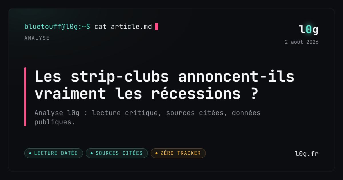 Illustration de l’analyse : Les strip-clubs annoncent-ils vraiment les récessions ?