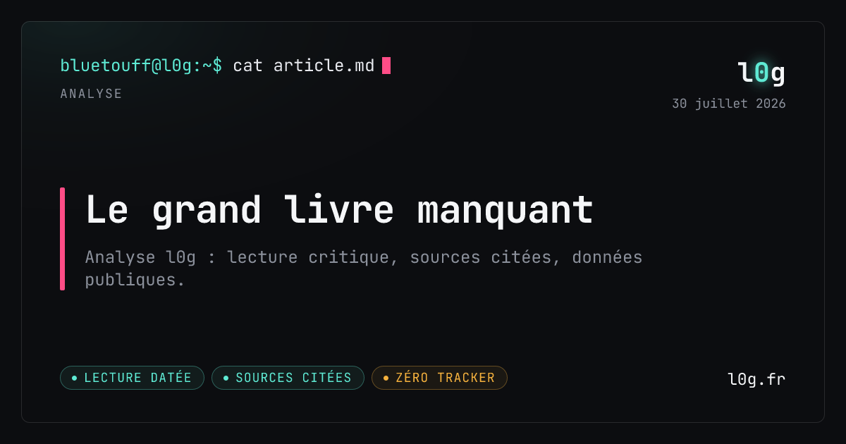 Illustration de l’analyse : Le grand livre manquant