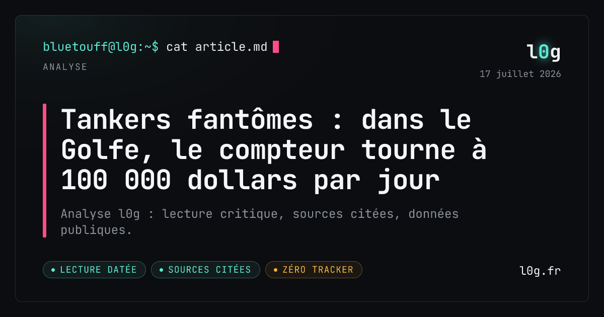Illustration de l’analyse : Tankers fantômes : dans le Golfe, le compteur tourne à 100 000 dollars par jour