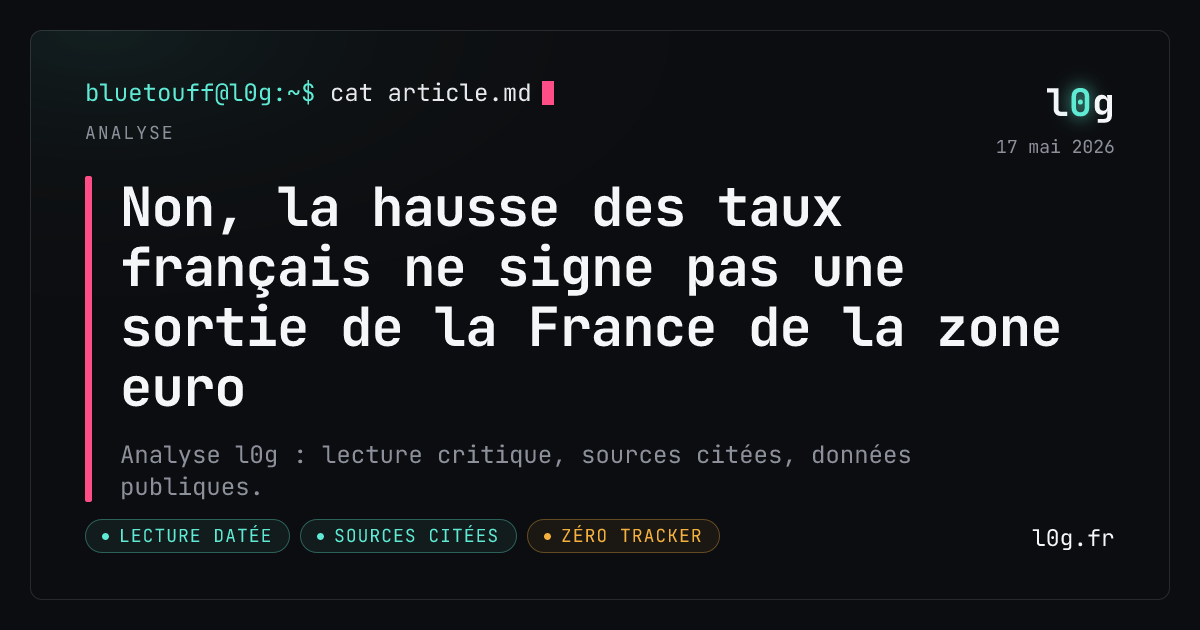 Illustration de l’analyse : Non, la hausse des taux français ne signe pas une sortie de la France de la zone euro